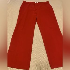 NWOT Gap Factory cranberry career pants. Wide, straight leg. Flat front. Size 18